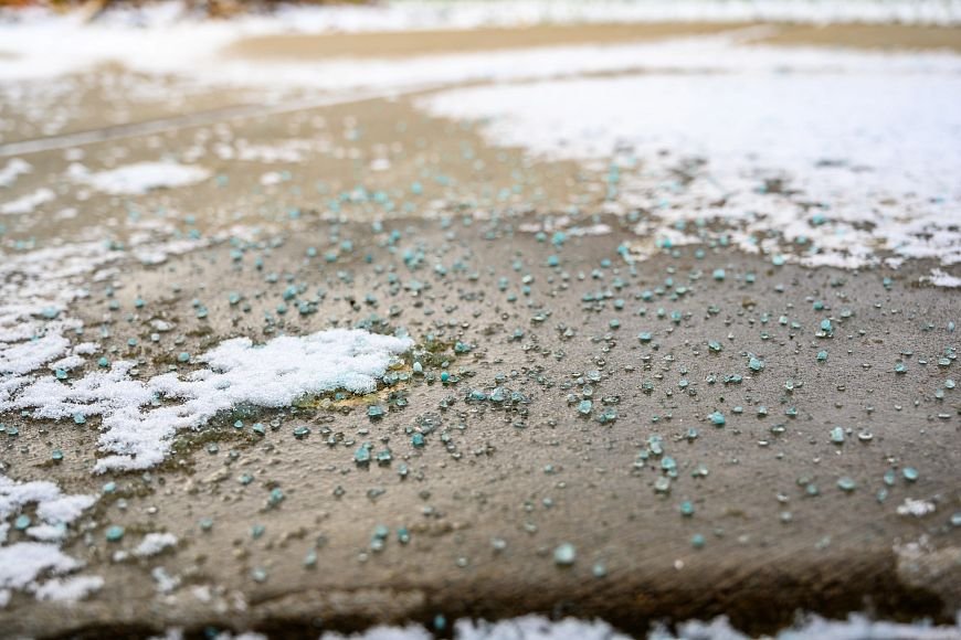 snow salting and ice control nepa sidewalk